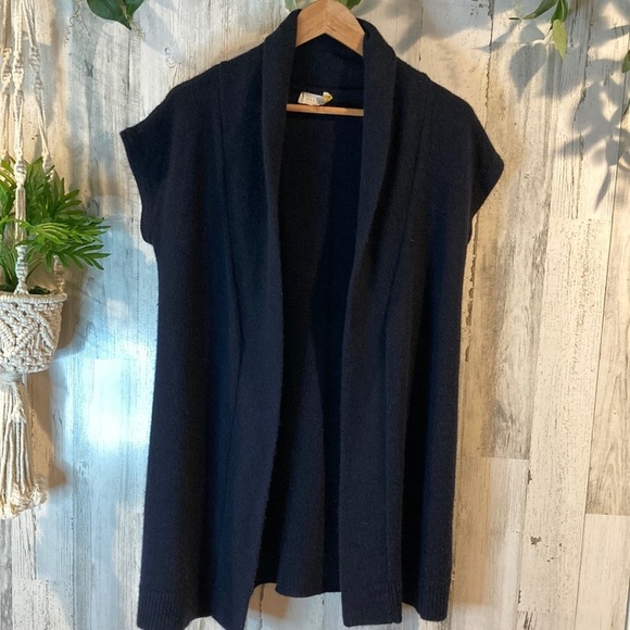 Marabelle Cashmere Open Front Short Sleeve Cardigan - Picture 1 of 11